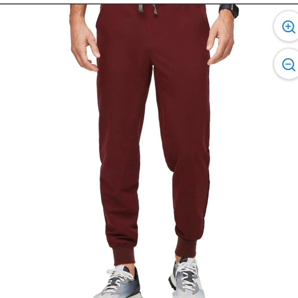 Figs Burgundy Scrub Jogger Pant Large